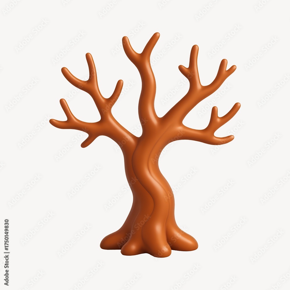 Obraz premium Abstract tree sculpture illustration