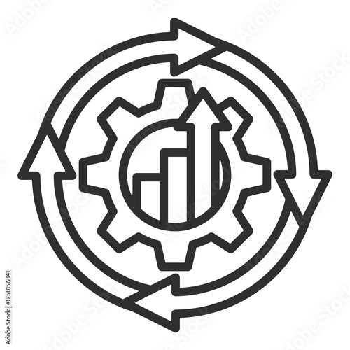 Continuous Improvement Icon Single Vector Collection 