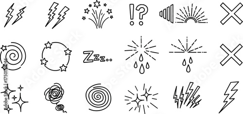 Hand-Drawn Doodle Explosion Elements and Vector Graphics