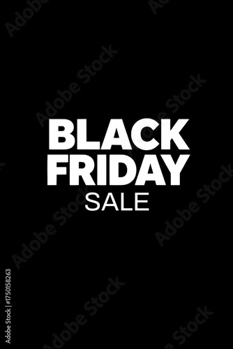 Black Friday sale flyer, red and white text on isolated background poster