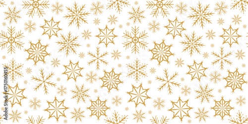 Vector illustration of seamless snowflakes pattern for Christmas theme