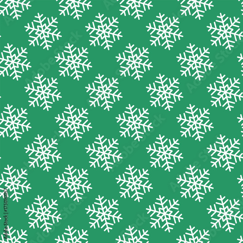 Winter seamless pattern with white snowflakes on color background. Vector illustration for fabric, textile wallpaper, posters, gift wrapping paper. Christmas vector illustration. Falling snow.