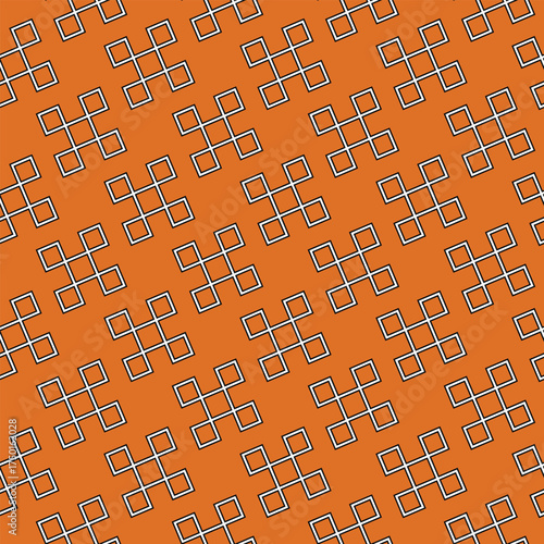 Arabic arabesque seamless pattern with colorful elements. Geometric background. Design greeting card for Ramadan Kareem, Islamic ornamental colorful detail of mosaic. Vector illustration.