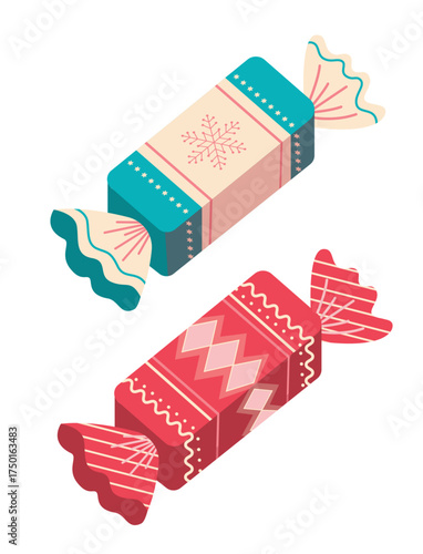 vector Christmas candies