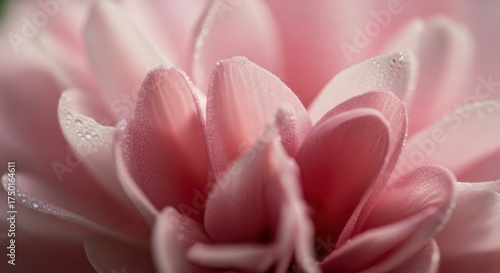 Soft focus close-up of delicate pink flower petals with subtle light and shadow