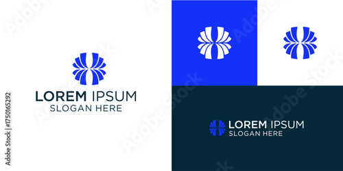 Modern abstract logo design with elegant floral element and professional brand identity, perfect for a company or stylish business for a fresh look