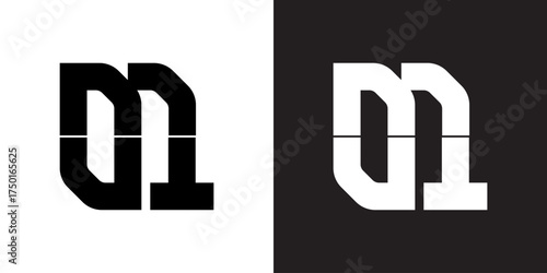 Modern monogram logo design concept in black and white for business branding, professional corporate identity, or minimalist marketing materials, trendy and versatile