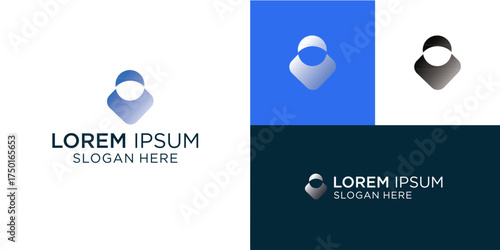 Modern abstract business logo template design with soft gradient color scheme that inspires innovation and creativity in your brand identity and marketing materials