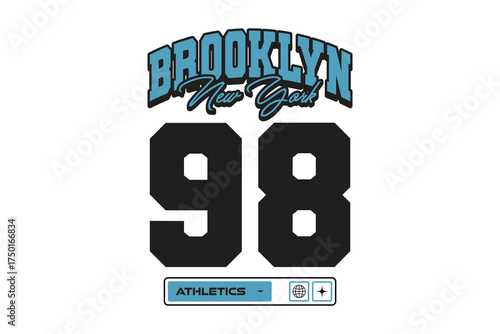 Brooklyn graphic tee design, urban streetwear, aesthetic design, vector graphic design