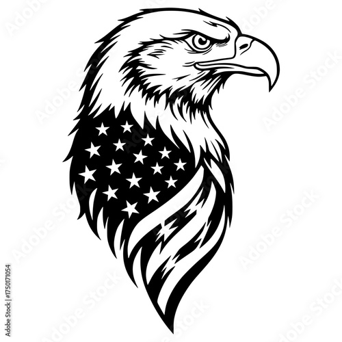 Eagle With American Flag, Bald Eagle Head Usa Flag, 4th of July, Patriotic, Veteran Gift