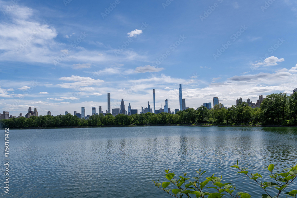 Naklejka premium Billonaries row in manhattan view from central park