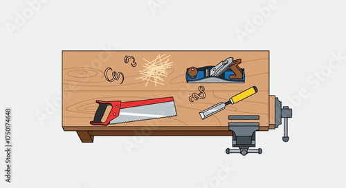UntitledFlat design vector illustration of woodworking tools set