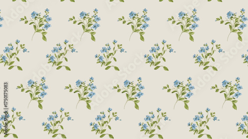 Seamless background illustration hand draw flower for gift wrapping and decoration