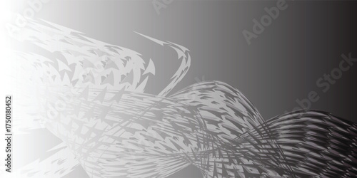A collection of elegant triangular waves. A captivating triangular abstract art form.