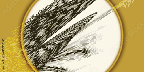 A collection of elegant triangular waves. A captivating triangular abstract art form.