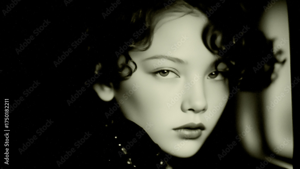 Fototapeta premium フィルム写真風の少女のノスタルジックなポートレート