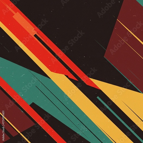 A vibrant, eye-catching retro background featuring a dynamic mix of geometric shapes and bold colors, perfect for a nostalgic theme ,modern retro ,gradient ,nostalgic