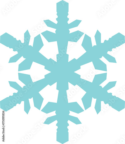 Blue snowflake silhouette
