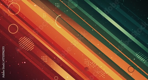 Vibrant retro background featuring a dynamic composition of geometric shapes, gradient colors, and a distinct nostalgic aesthetic ,synthwave ,psychedelic ,illustration