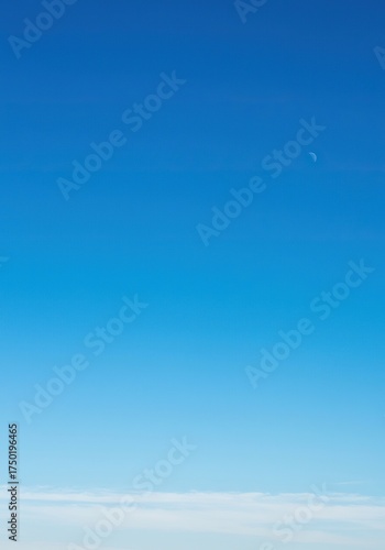 Vast expanse of brilliant clear blue sky, stretching endlessly across the horizon. Represents peace, tranquility, and boundless opportunity ,air ,summer ,tranquil