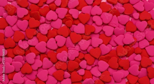 A vibrant pattern of scattered red and pink hearts creates a joyful and romantic backdrop, perfect for celebrating love ,transparent ,joyful ,decorative