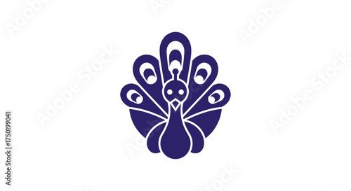 Stylized peacock icon