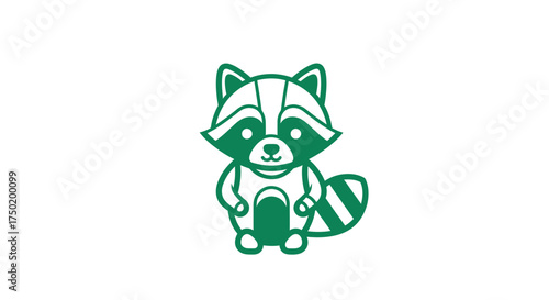 Green cartoon raccoon