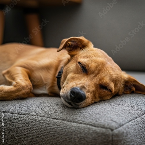 Adorable sleepy dogs peacefully napping in cozy spots, enjoying a moment of pure relaxation and comfort, perfect for pet themes ,unwind ,cute ,soft