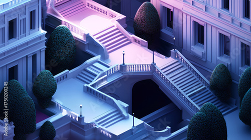 Beautiful city street animation