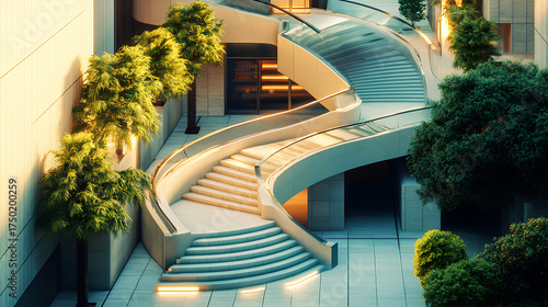 Beautiful city street animation