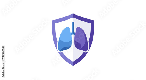 Protect Your Lungs with this Symbol of Respiratory Health and Immunity, Ideal for Healthcare and Wellness Campaigns Promoting a Healthy Lifestyle