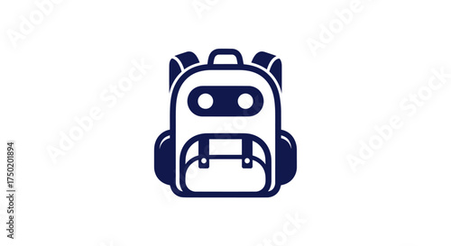 Navy, outline backpack