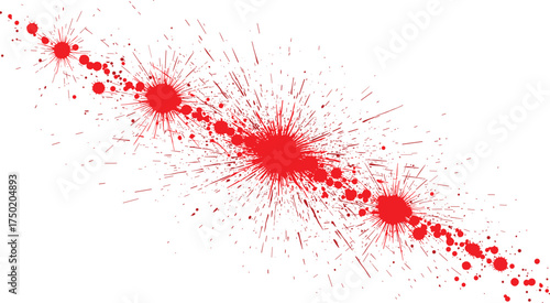 Blood drops and splatters. Illustration on a transparent background