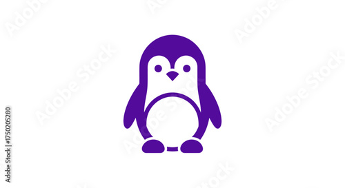 Purple penguin icon