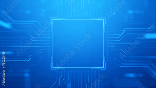 Futuristic Blue Technology Circuit Background