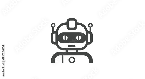 Gray-scale robot icon
