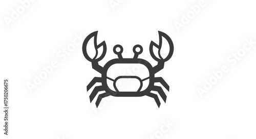 Stylized outline of a crab