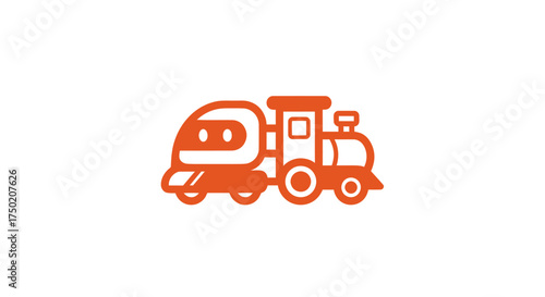 Orange train icon