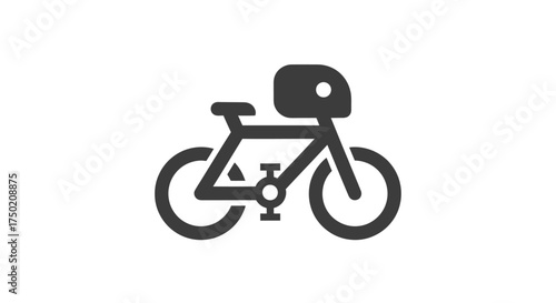 Stylized flat bicycle icon