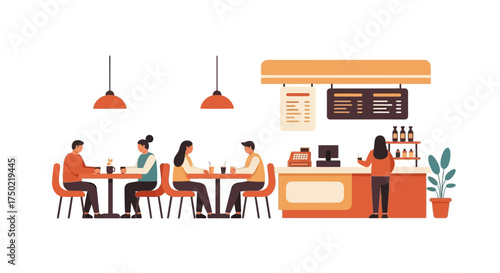 People socializing and enjoying beverages at an indoor cafe atmosphere