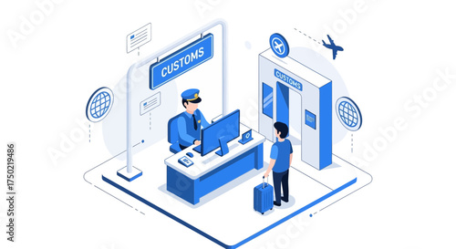 Streamlined airport security and customs inspection service design concept