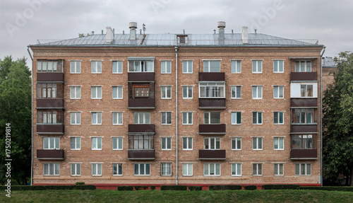 Soviet Khrushchyovka Five-Story Apartment Building, Typical USSR Housing