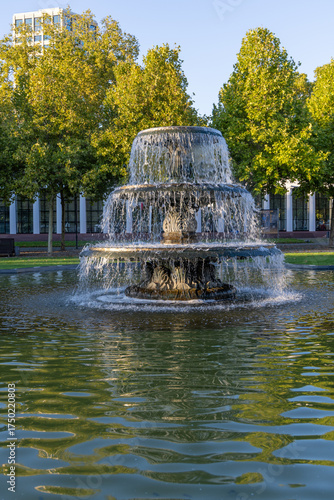 Wallpaper Mural fountain at bowling green in Wiesbaden Torontodigital.ca