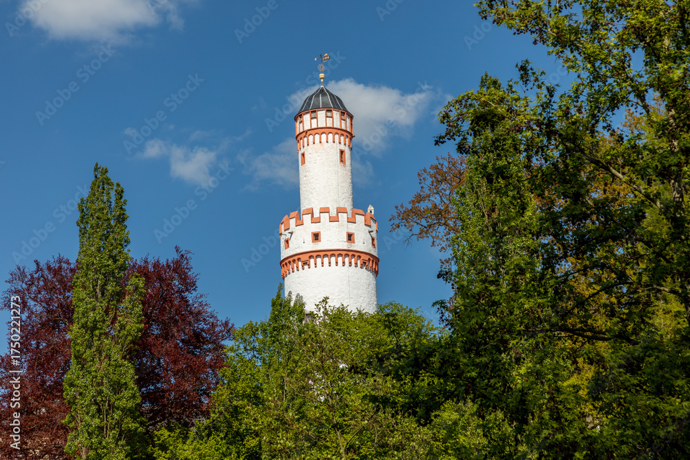 custom made wallpaper toronto digitalview to donjon tower of the castle in Bad Homburg with park and lake in foreground