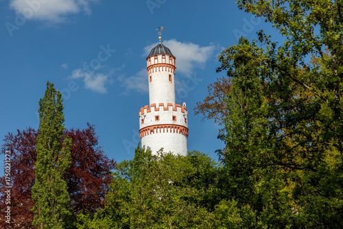 Wallpaper Mural view to donjon tower of the castle in Bad Homburg with park and lake in foreground Torontodigital.ca