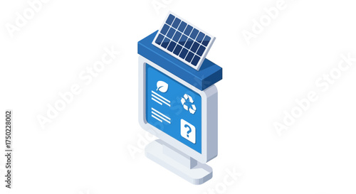 Innovative information kiosk powered by solar energy for smart cities