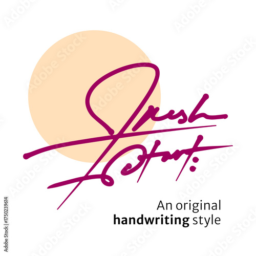 Fresh Start: Original Handwriting Style Calligraphy Logo Design with Modern Script Font