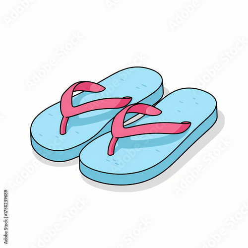 vector illustration of an sandals on white background
