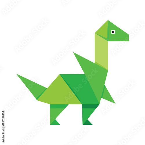 origami dinosaur vector illustration