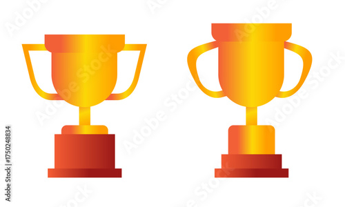 Golden trophy cup icon symbolizing success and achievement goals